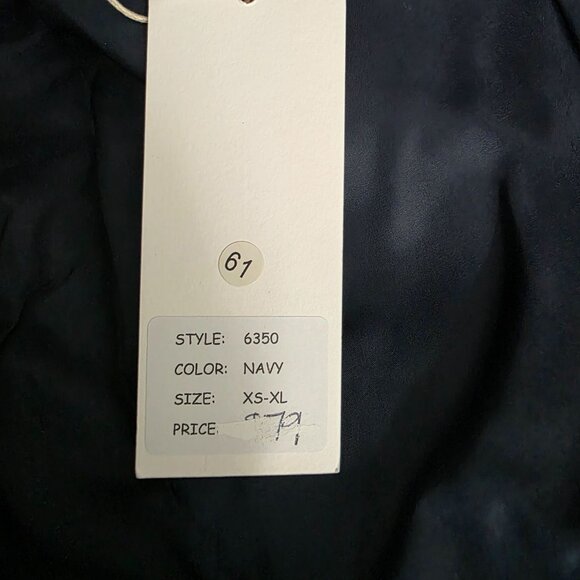 J. Society Womens Navy Faux Leather Moto Jacket Size S - Picture 5 of 16